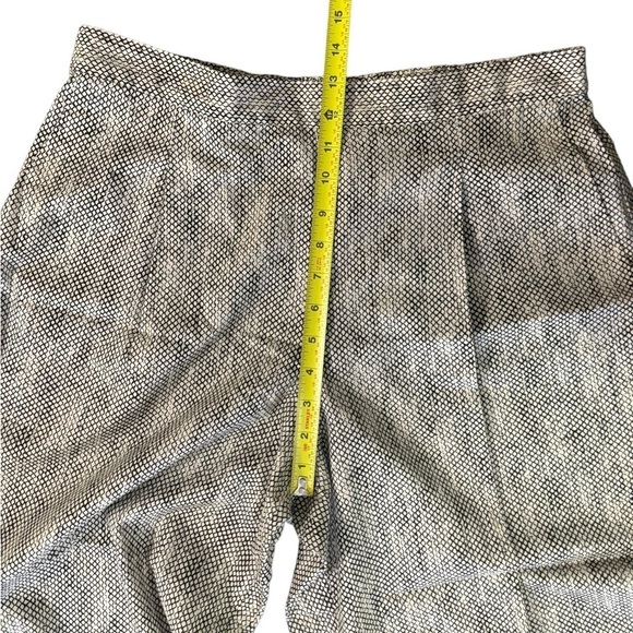 RARE Eileen Fisher 100% Organic Cotton Chainette Printed Wide Leg Crop P… - Picture 7 of 11